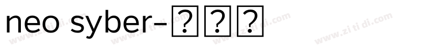 neo syber字体转换
